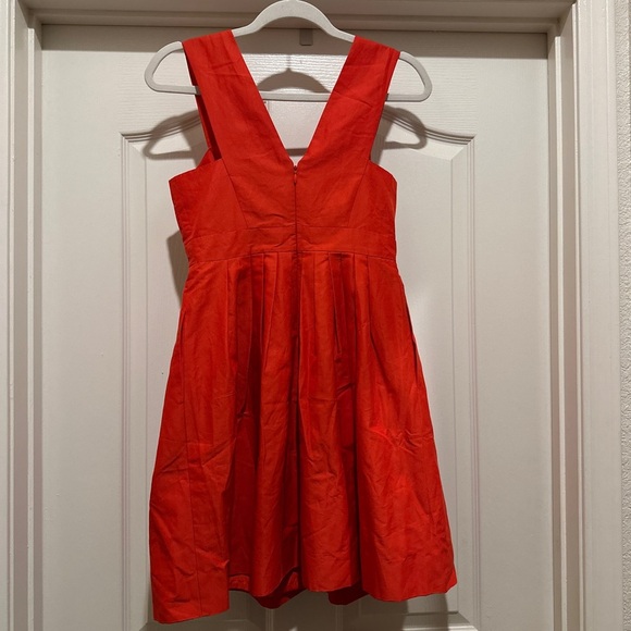 NWT J. Crew V-Neck Sleeveless Silk Blend Faille Dress, Red - Picture 5 of 5